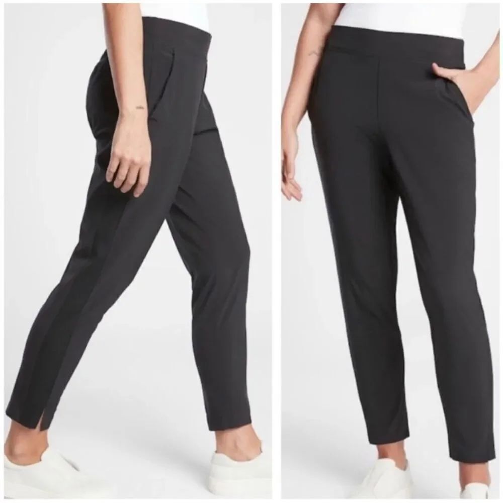 Athleta Brooklyn Mid Rise Ankle Pant Black UPF 40 Size 0